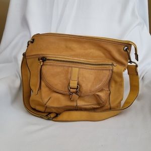 Vintage Distressed Leather Fossil Bag